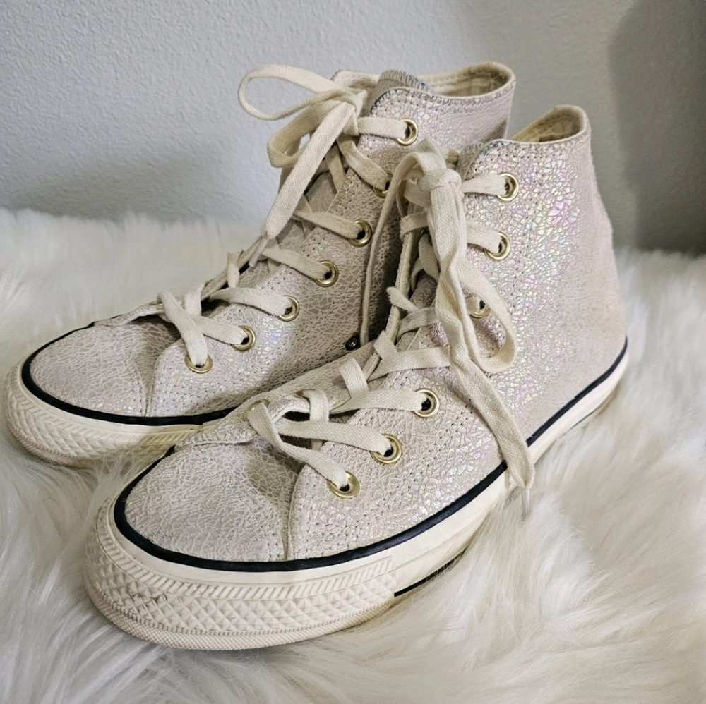 Converse •‎ Iridescent Leather High Tops